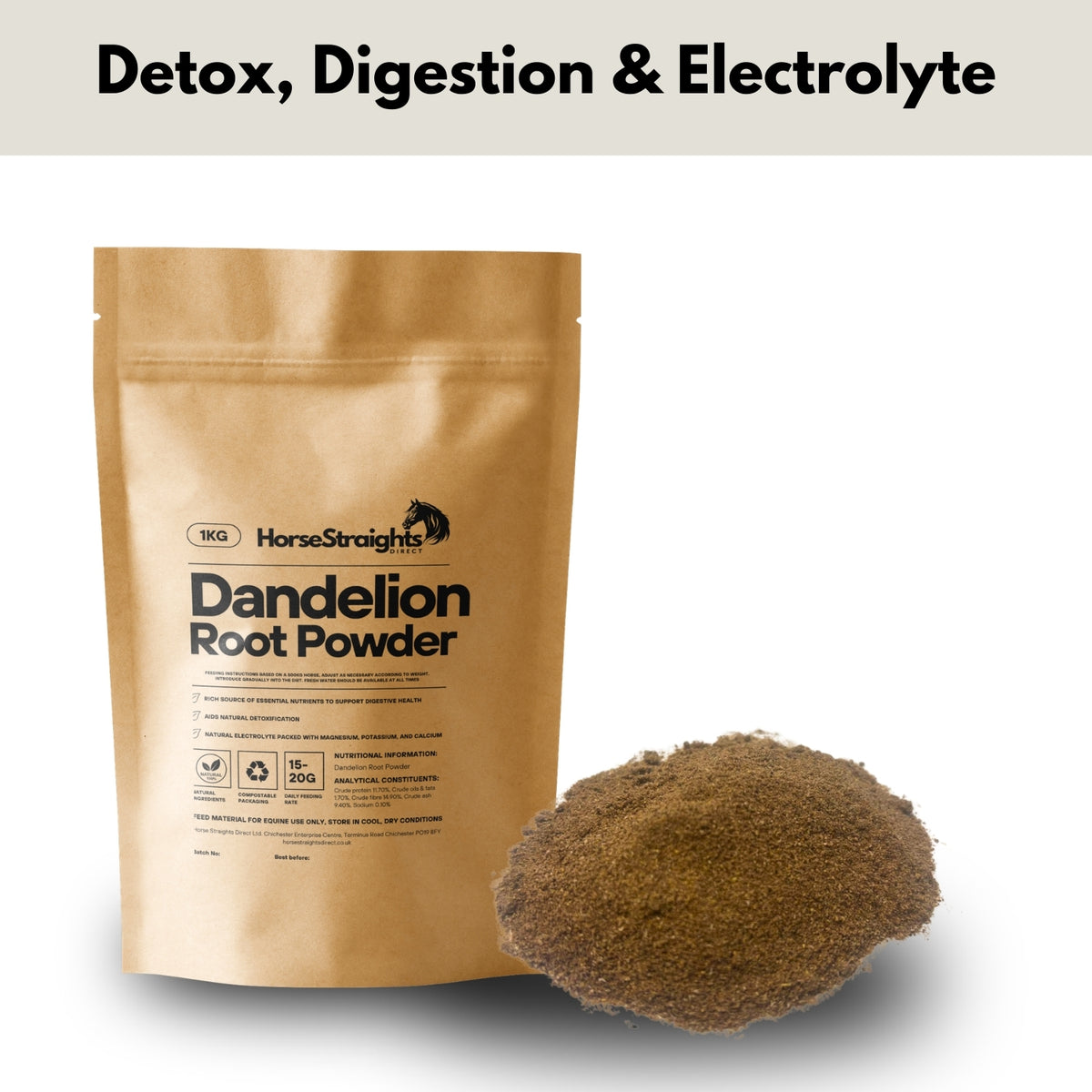 Dandelio Roots Powder Dandelion Root Powder – Horse Straights Direct