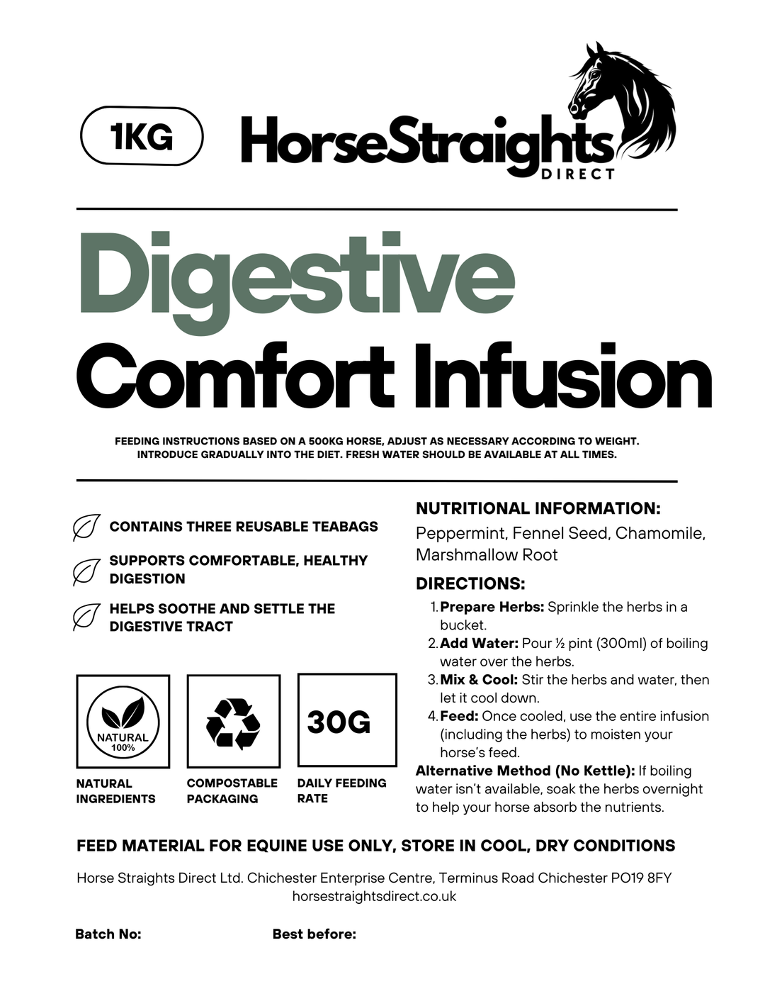 Digestive Comfort Infusion (Reusable Teabags)