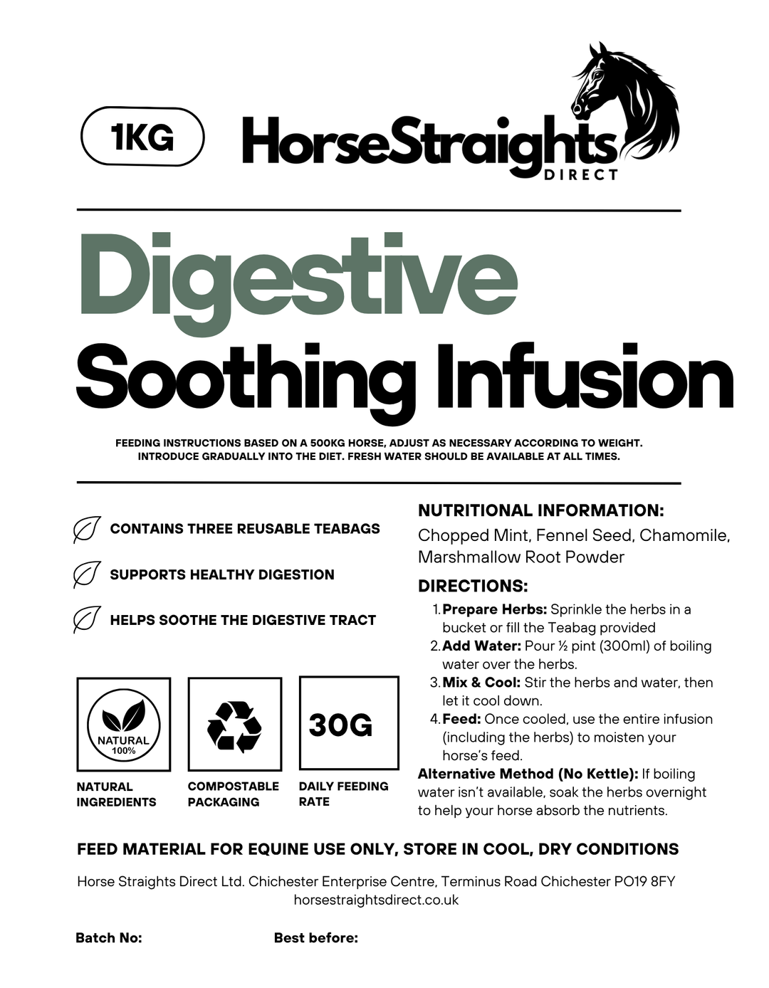 Digestive Soothing Infusion (Reusable Teabags)